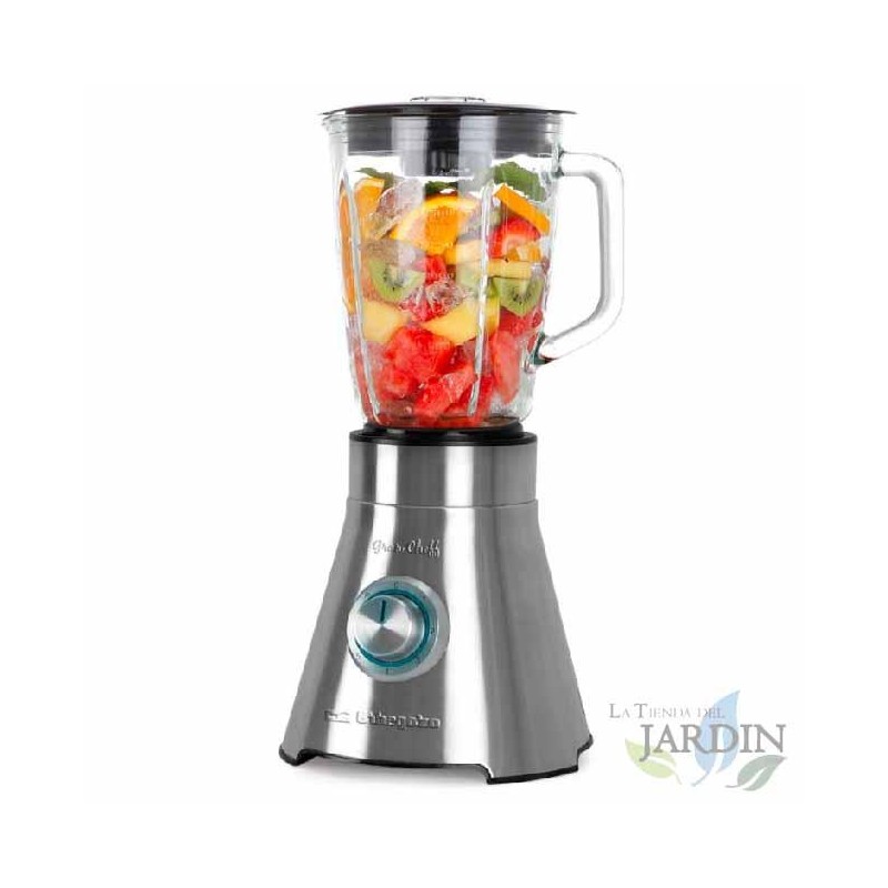  Orbegozo glass blender.  Power 1500W.  Graduated glass jug with 1.5 L capacity.  Stainless steel body.