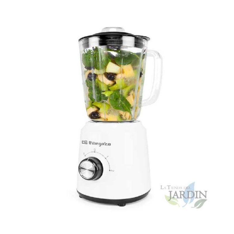 Mixeur à Smoothie Power Orbegozo 500W. Capacité de 1,5 litre. Pot en cristal. 2 vitesses + Turbo