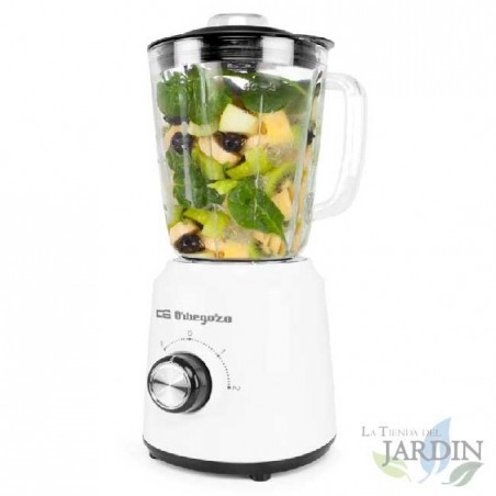 Orbegozo Mixer. 1,5 Liter Fassungsvermögen. Glaskrug. 2 Geschwindigkeiten + Turbo. Leistung: 500 W.