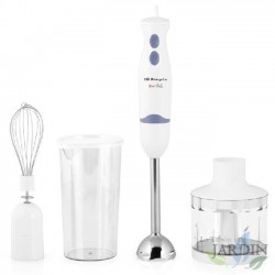 Mixer-Zerkleinerer. 2 Geschwindigkeiten. 600 ml Mixbecher und Messbecher. 500 ml Universalzerkleinerer mit Deckel. 400 W.
