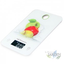 Orbegozo high-precision electronic kitchen scale. Tempered glass platform. Maximum capacity: 5 kg.