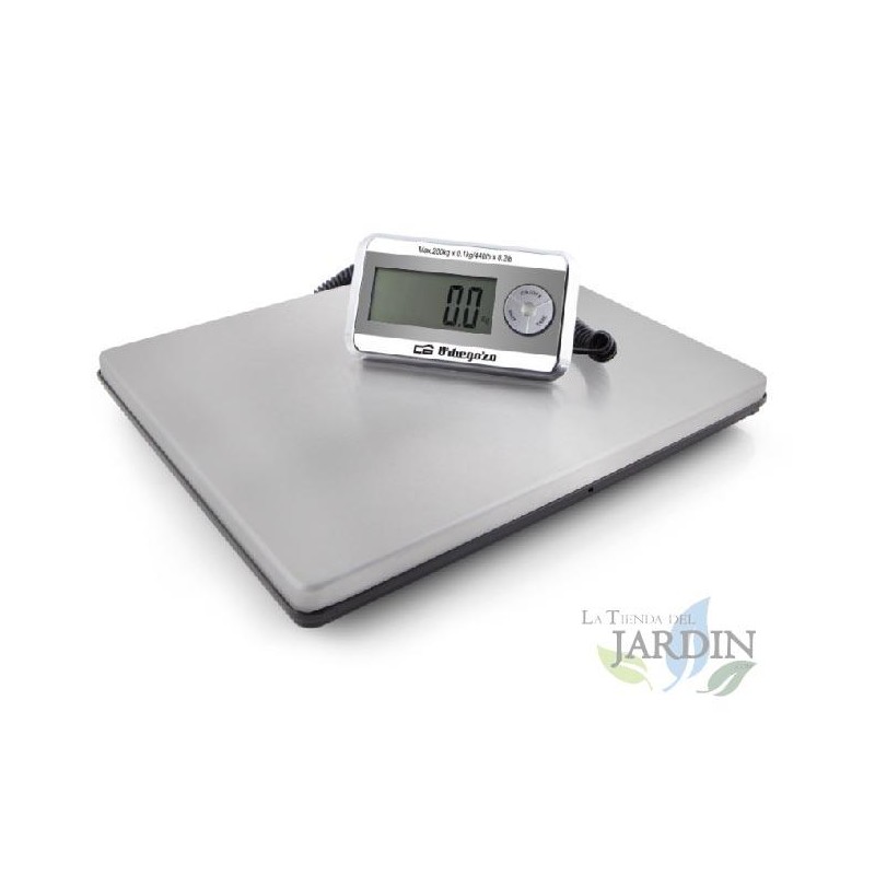 Orbegozo stainless steel scale.  Screen to hang on the wall or with support support.  Maximum capacity 200 kg. Orbegozo stainless steel scale.  Screen to hang on the wall or with support support.  Maximum capacity 200 kg.