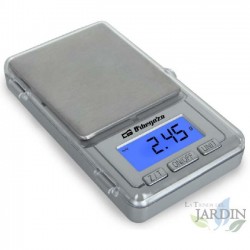 Balança eletrônica de precisão Orbegozo. Visor LCD azul de 13 mm. Escala: 0,01 g. Capacidade máxima: 100 g.