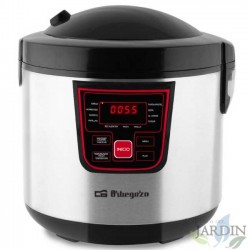 Máquina de cozinhar programável Orbegozo. Capacidade de 5 litros. 11 programas. Temporizador de 24 horas. Potência de 860 W.