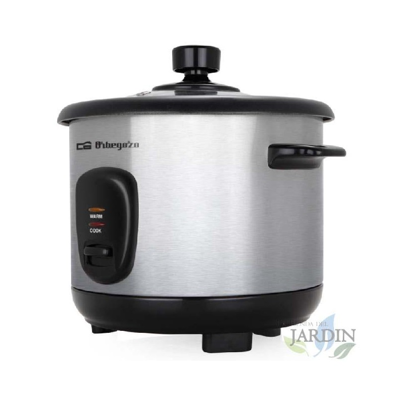 Cuiseur à riz avec bol en céramique Orbegozo 400 W. Capacité 1 L. Fonction maintien de la chaleur