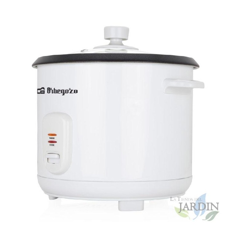 Orbegozo rice cooker. Power 700 W. Capacity 1.8 L. Keep warm function. Orbegozo rice cooker. Power 700 W. Capacity 1.8 L. Keep warm function.