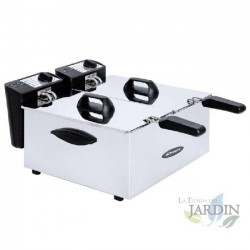 Orbegozo Professional Stainless Steel Deep Fryer. Capacity: Two 3.5 L containers. Power: 2 x 2,000 W.