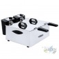 Fritadeira profissional de aço inoxidável, 2 recipientes 3,5L, 2000W x2, fritadeira, aço inoxidável, dupla, profissional, termos Fritadeira profissional de aço inoxidável, 2 recipientes 3,5L, 2000W x2, fritadeira, aço inoxidável, dupla, profissional, termos