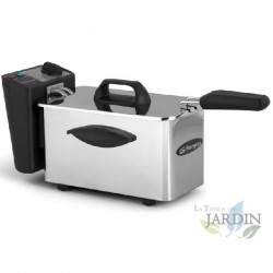 Orbegozo professional stainless steel deep fryer. 1.5-liter capacity. Adjustable thermostat. 1,500 W power.
