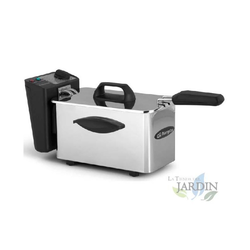 Friggitrice professionale in acciaio - INOX Orbegozo. Capacità 1,5 litri. Termostato regolabile. Potenza 1.500 W. Friggitrice professionale in acciaio - INOX Orbegozo. Capacità 1,5 litri. Termostato regolabile. Potenza 1.500 W.