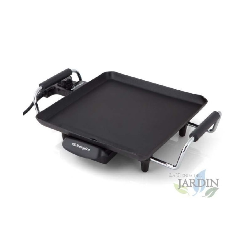 Orbegozo grilling board. Adjustable thermostat. Grilling surface 275x275 mm. Non-stick coating. Power 1500 W.