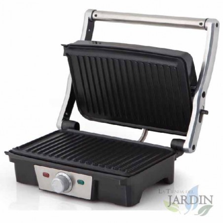 Grelha de aço inoxidável, chapa antiaderente, cozinha saudável sem óleo, 1500W, grelha, cozinha saudável, antiaderente