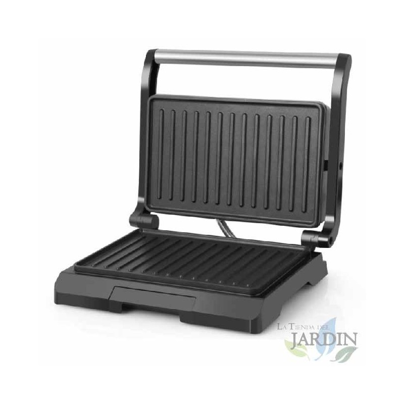  GRILL INOX Orbegozo.  Plate with non-stick coating.  Grilling surface: 23x14.5 cm.  Power: 800W.
