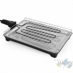 Elektrischer Tischgrill von Orbegozo. 2000 W Leistung. Grillgröße: 37 x 26 cm.
