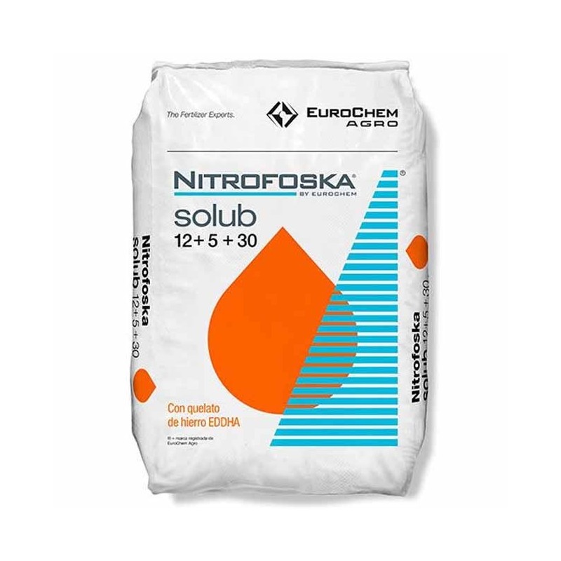 Engrais soluble Nitrofoska 12-5-30, 25 Kg. Engrais efficace et à action rapide sur la plante