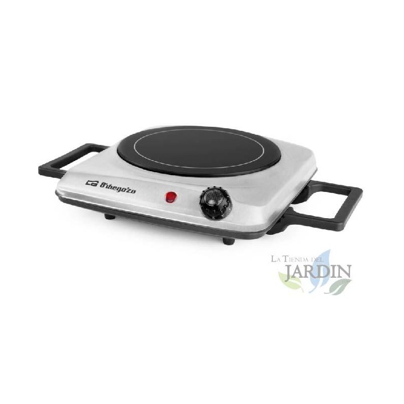 Table de cuisson vitrocéramique portable Orbegozo 1200W. Diamètre de la surface de cuisson: 177 mm