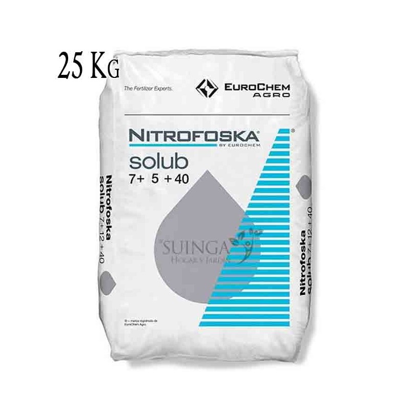 Engrais soluble Nitrofoska 7-5-40, 25 Kg. Engrais efficace et à action rapide sur la plante