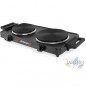 Orbegozo double electric hob. Power: 1 x 1,000W + 1 x 1,500W. 155mm and 185mm in diameter. Orbegozo double electric hob. Power: 1 x 1,000W + 1 x 1,500W. 155mm and 185mm in diameter.