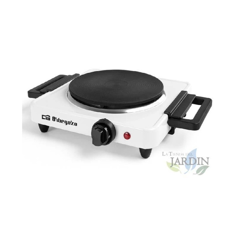 Elektrokochfeld von Orbegozo. Leistung: 1.500 W. 185 mm Durchmesser. Einstellbarer Thermostat.