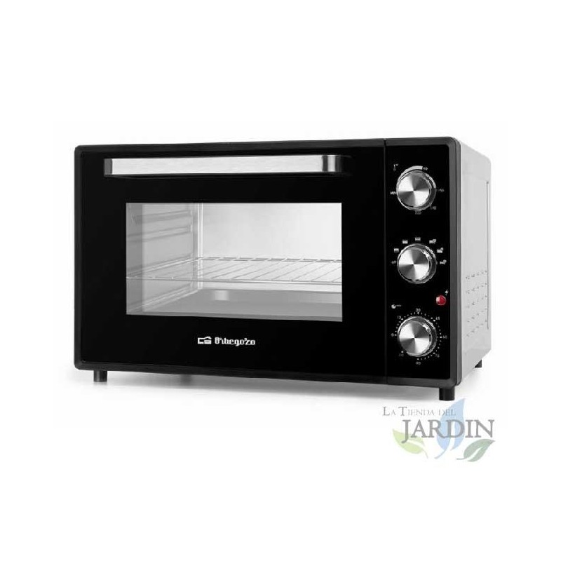 Forno elétrico de mesa de 60 litros, convecção e grelha para assar, 2000 W, temporizador, 57 x 35 x 54,5 cm, preto Forno elétrico de mesa de 60 litros, convecção e grelha para assar, 2000 W, temporizador, 57 x 35 x 54,5 cm, preto