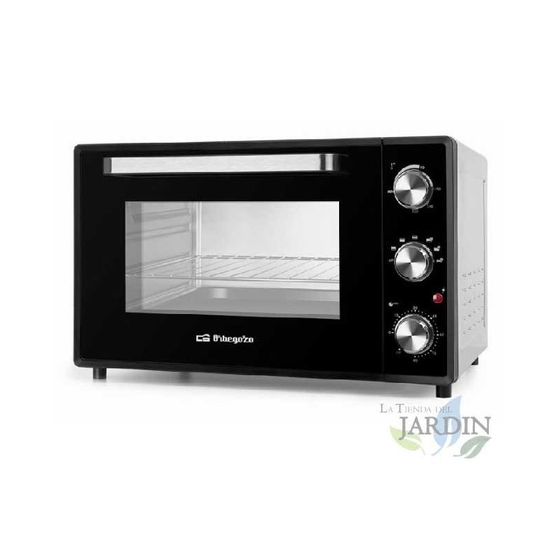 Orbegozo 60-liter Convection Oven. Black and Silver. Top and bottom heat. Double-glazed door. Power: 2000 W.