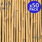 50 x Tutor de bambu natural 60 cm, 5-8 mm. Varillas de bambu ecologicas para sujetar arboles, plantas y hortalizas