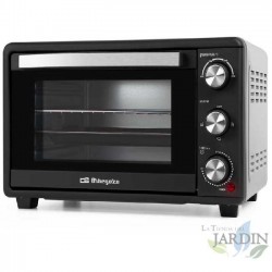 Orbegozo tabletop electric oven. 25 liter capacity. Power 1.500 W. Upper and lower heat.