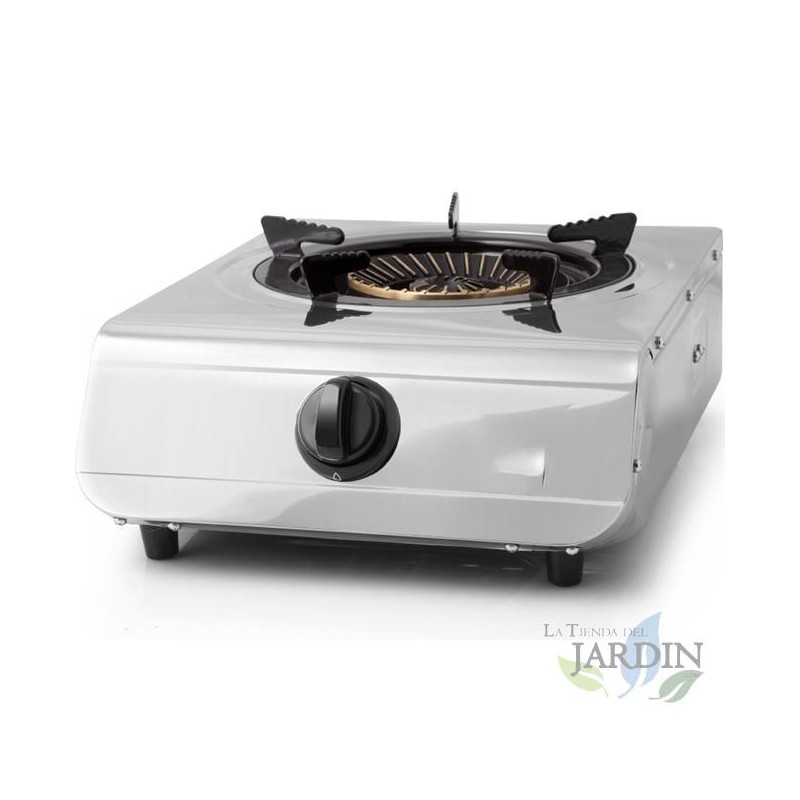 Orbegozo stainless butane or propane gas stove, interior and exterior Orbegozo stainless butane or propane gas stove, interior and exterior