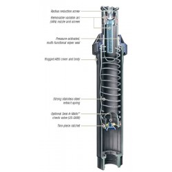 50 x Diffuseur d'arrosage Rain Bird UNI-Spray 415 avec buse réglable 15VAN, portée 4,5 m, Tuyère d'irrigation hauteur de tige 10