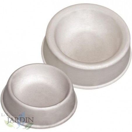 Futter- und Wassernapf für Hunde aus Beton, Modell S. Fassungsvermögen: 0,75 Liter. 21 x 7 cm hoch.