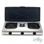 Gas stove with Orbegozo lid, INOX body.  Fuel: Butane gas or propane gas.  For outdoor use. Gas stove with Orbegozo lid, INOX body.  Fuel: Butane gas or propane gas.  For outdoor use.
