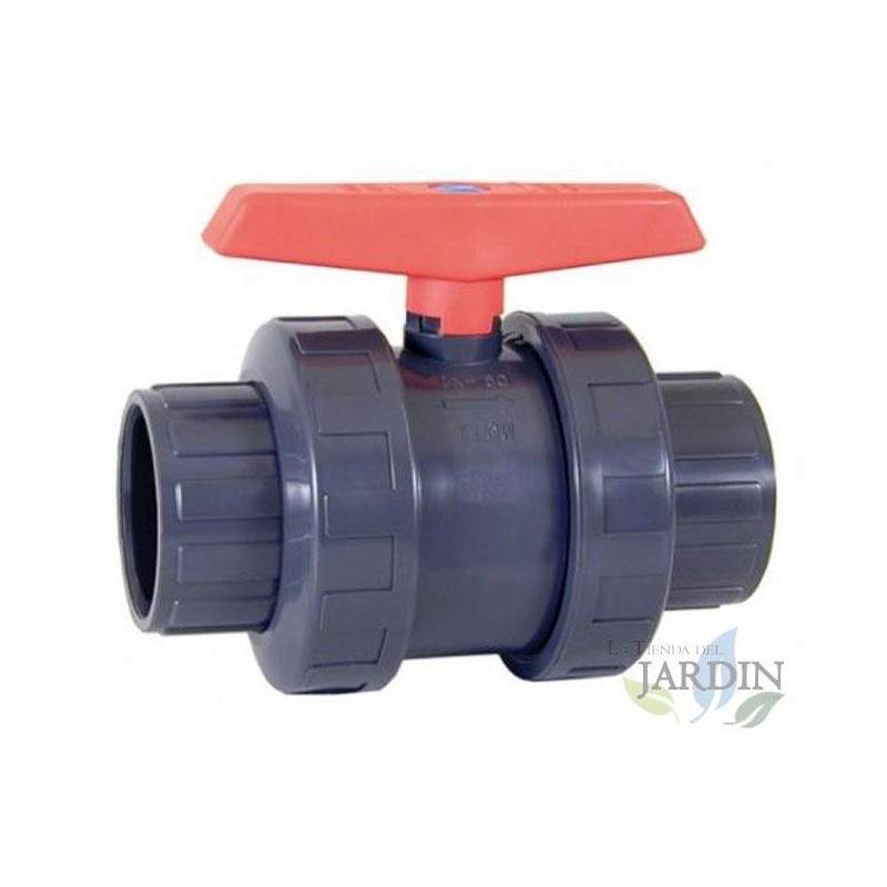 Valvola a sfera filettata in PVC da 2 1/2" (75 mm)