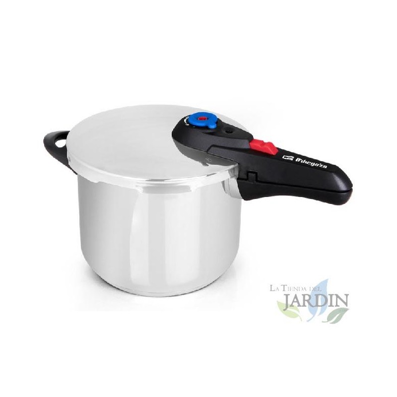 Autocuiseur super rapide 8 litres Orbegozo Ø 24cm. Acier Inox 18/10. Convient à tous les types de feux