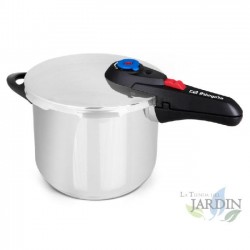 Panela de pressão de 10 litros. Ø 24 cm. Aço inoxidável 18/10. Adequada para todos os fogões.
