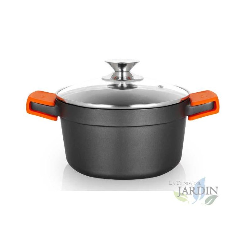 Cocotte profonde en fonte d'aluminium Orbegozo induction complète Ø 20cm