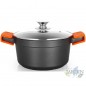 Cocotte profonde en fonte d'aluminium Orbegozo induction complète Ø 24cm