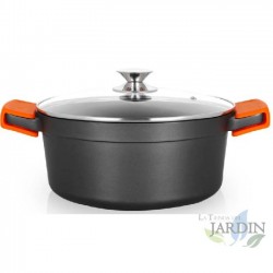 Cocotte profonde en fonte d'aluminium Orbegozo induction complète Ø 28cm