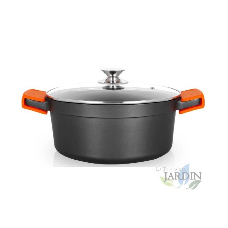 Cocotte profonde en fonte d'aluminium Orbegozo induction complète Ø 28cm