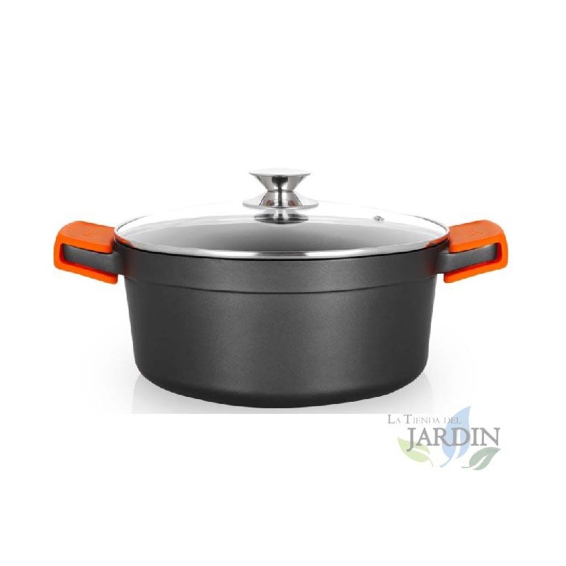  Hoher Topf aus Aluminiumguss Orbegozo FULL INDUCTION Ø 28cm.