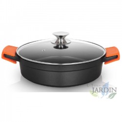 Low saucepan made of cast aluminium FULL INDUCTION Ø 28cm.