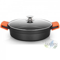 Low saucepan made of cast aluminium FULL INDUCTION Ø 32cm.