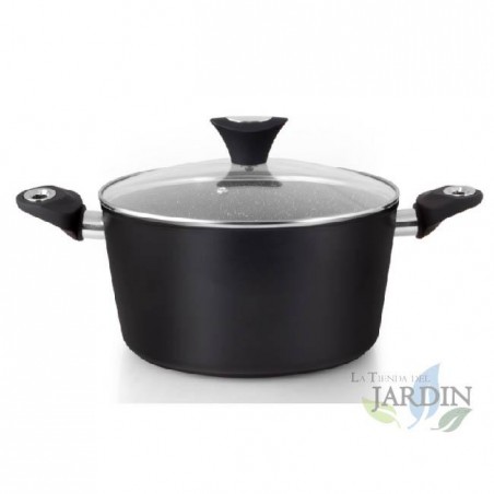  Orbegozo saucepan in forged aluminum 28cm.  5.09 L capacity. Non-stick marble coating.