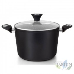 Orbegozo deep saucepan made of forged aluminum, 20 cm. Capacity 3.5 L. Non-stick marble coating.
