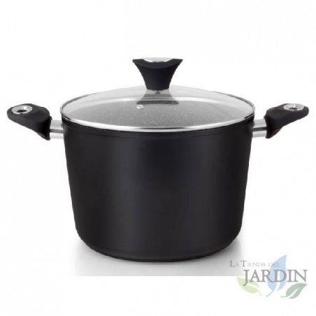  Deep saucepan Orbegozo in forged aluminum 20cm.  3.5 L capacity. Non-stick marble coating.