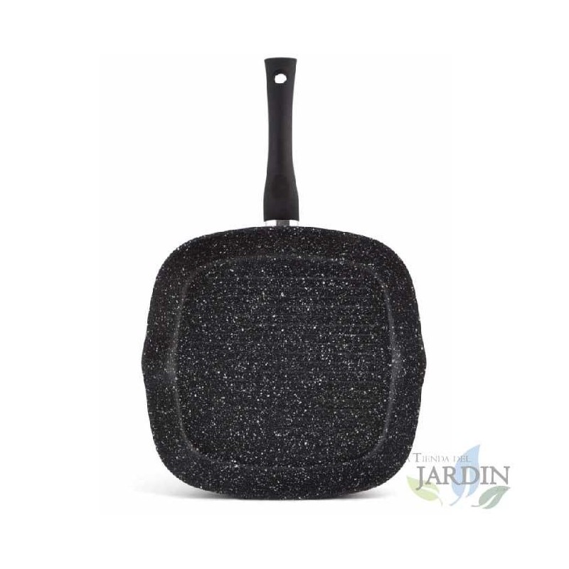 Grelha Orbegozo em alumínio forjado. Revestimento em pedra. Antiaderente.