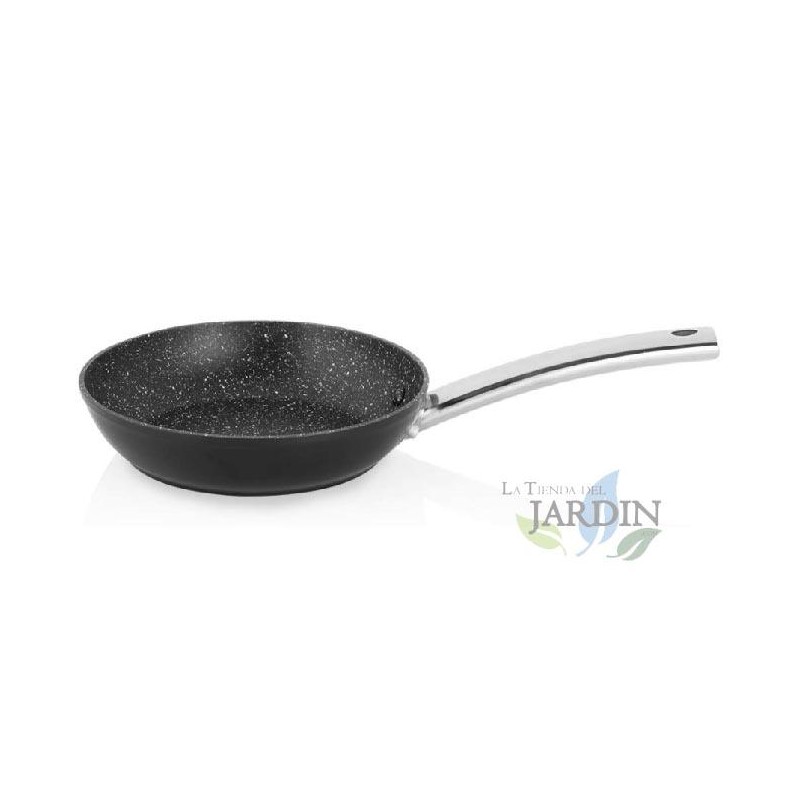 Forged aluminum frying pan 18 CM Orbegozo. Non-stick stone coating. Stainless steel handle. Forged aluminum frying pan 18 CM Orbegozo. Non-stick stone coating. Stainless steel handle.