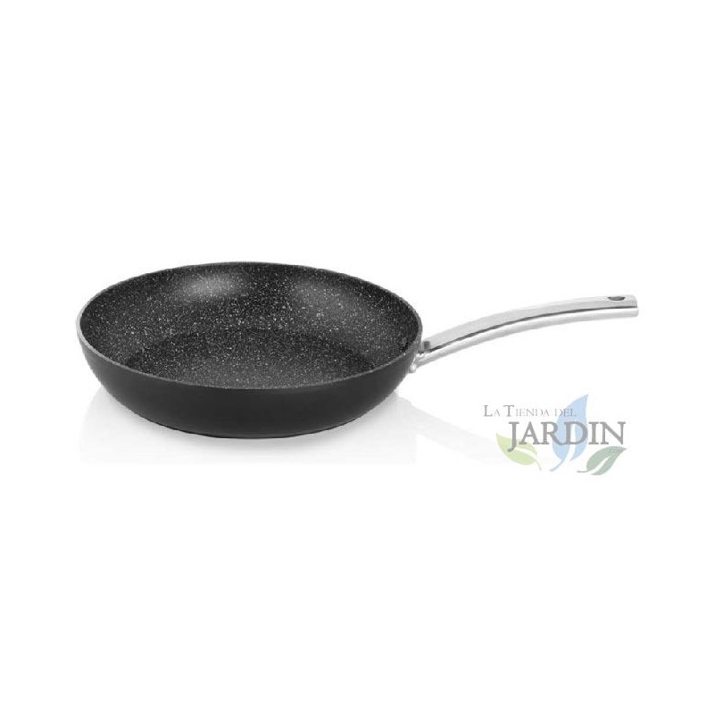 Forged aluminum frying pan 30 CM Orbegozo. Non-stick stone coating. Stainless steel handle. Forged aluminum frying pan 30 CM Orbegozo. Non-stick stone coating. Stainless steel handle.