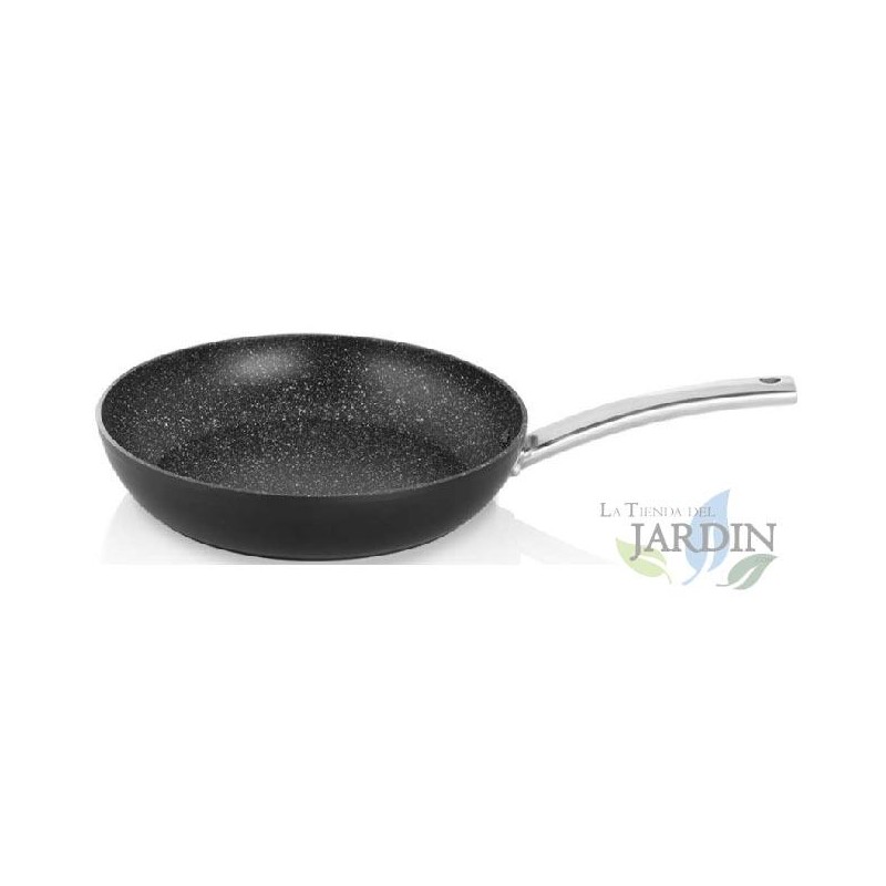 Poêle à frire en aluminium forgé Orbegozo 32 cm. Revêtement pierre antiadhésif. Manche en acier inoxydable Poêle à frire en aluminium forgé Orbegozo 32 cm. Revêtement pierre antiadhésif. Manche en acier inoxydable