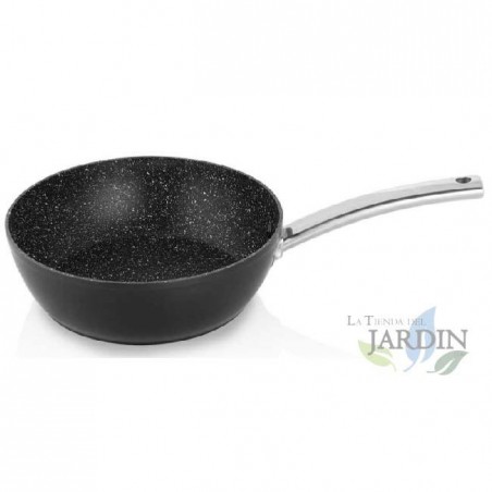 Padella Orbegozo da 20 cm in alluminio forgiato. Rivestimento antiaderente in pietra. Manico in acciaio inox.