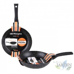 Sartén aluminio forjado 24 cm, piedra antiadherente, sartén cocina, sartén antiadherente, sartén forjada